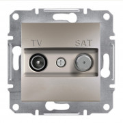 Розетка TV-SAT оконечная Schneider Electric Asfora 1 дБ бронза EPH3400169