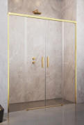 Душові двері Radaway Idea Gold DWD 200х200.5 см розсувне золото/прозоре скло 387120-09-01