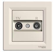 Розетка TV/R проходная Schneider Electric Asfora 4 дБ крем EPH3300223