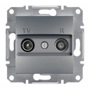 Розетка TV/R проходная Schneider Electric Asfora 8 дБ сталь EPH3300362