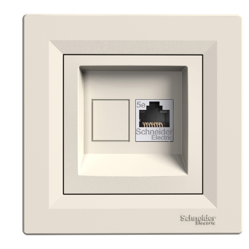 Розетка компьютерная Schneider Electric Asfora RJ45 кат5е UTP крем EPH4300123