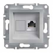 Розетка компьютерная Schneider Electric Asfora RJ45 кат5е UTP алюминий EPH4300161