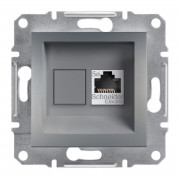 Розетка комп'ютерна Schneider Electric Asfora RJ45 кат5е UTP сталь EPH4300162