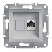 Розетка компьютерная Schneider Electric Asfora RJ45 кат6 UTP алюминий EPH4700161