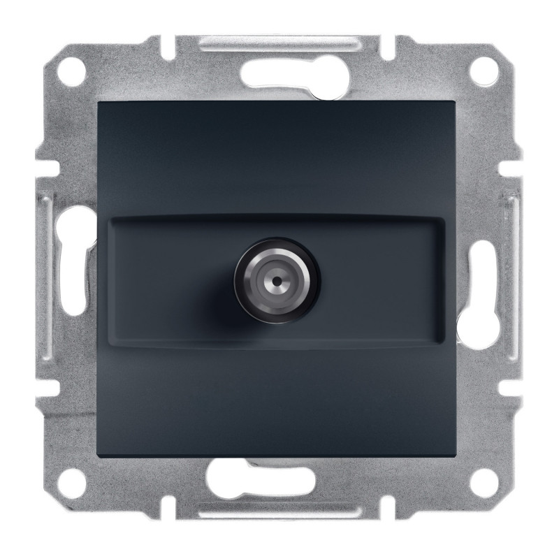 Розетка SAT прохідна Schneider Electric Asfora 4 дБ антрацит EPH3700271