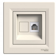 Телефонная розетка Schneider Electric Asfora RJ11 4 контакта крем EPH4100123