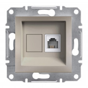 Телефонная розетка Schneider Electric Asfora RJ11 4 контакта бронза EPH4100169