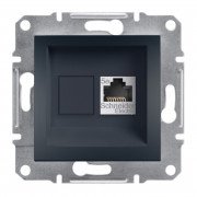 Розетка комп'ютерна Schneider Electric Asfora RJ45 кат5е UTP антрацит EPH4300171
