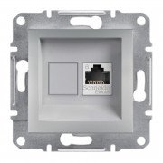 Розетка компьютерная Schneider Electric Asfora RJ45 кат6 UTP алюминий EPH4700161