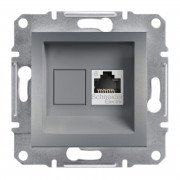Розетка компьютерная Schneider Electric Asfora RJ45 кат6 UTP сталь EPH4700162