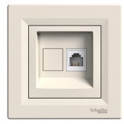 Телефонна розетка Schneider Electric Asfora RJ11 4 контакти крем EPH4100123