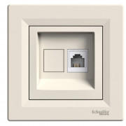 Телефонная розетка Schneider Electric Asfora RJ11 4 контакта крем EPH4100123