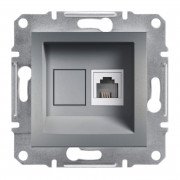 Телефонная розетка Schneider Electric Asfora RJ11 4 контакта сталь EPH4100162