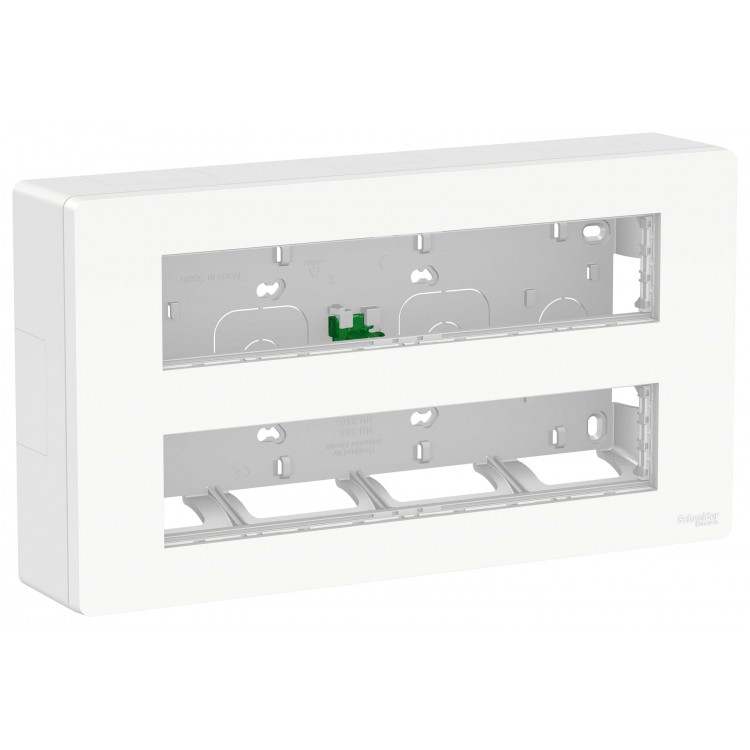 Блок открытого монтажа Schneider Electric Unica New Unica System+ 2х4 антибактериальный белый NU121820