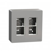 Блок відкритого монтажу Schneider Electric Unica New Unica System + 2х2 алюміній NU122430