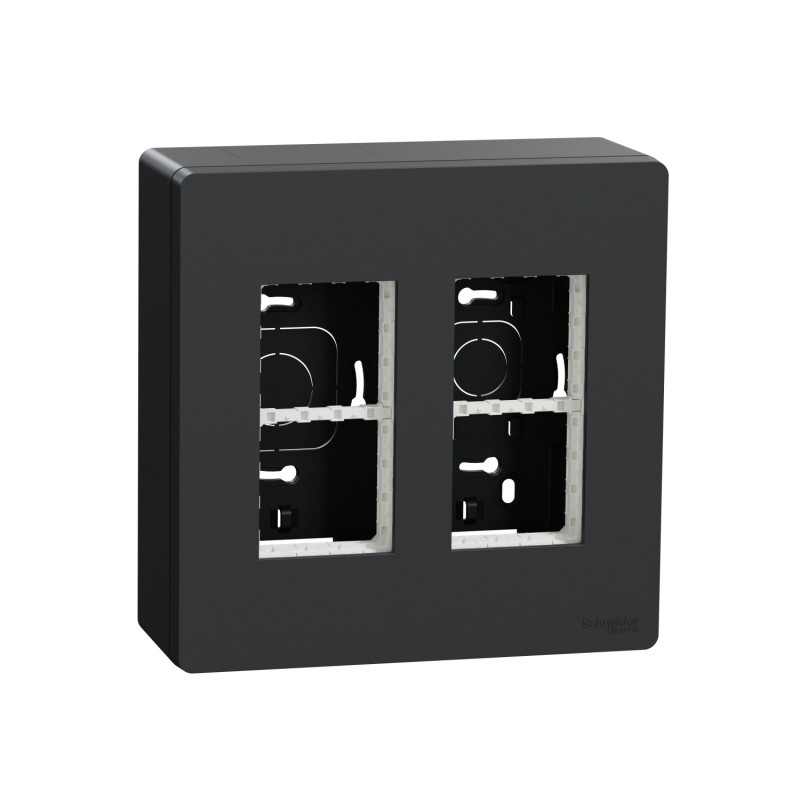 Блок открытого монтажа Schneider Electric Unica New Unica System+ 2х2 пластик антрацит NU122454