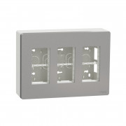 Блок відкритого монтажу Schneider Electric Unica New Unica System + 3х2 пластик алюміній NU123430