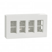 Блок відкритого монтажу Schneider Electric Unica New Unica System+ 4х2 пластик білий NU124418