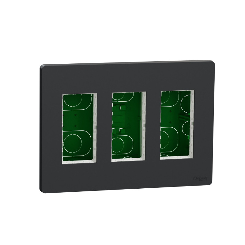 Блок скрытого монтажа Schneider Electric Unica New Unica System+ 3х2 пластик антрацит NU173454