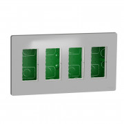 Блок прихованого монтажу Schneider Electric Unica New Unica System+ 4х2 пластик алюміній NU174430