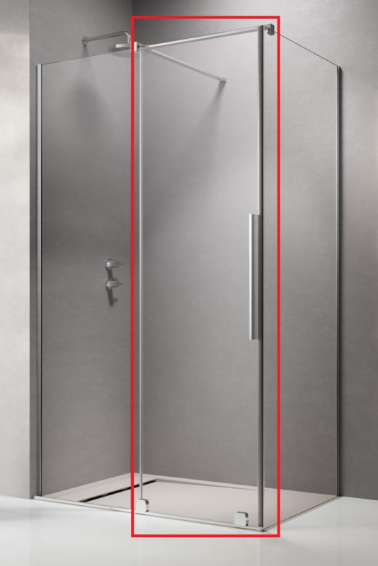 Створення душових дверей Radaway Furo KDJ 57.2х200 см розсувна ліва хром/прозоре скло 10104572-01-01L