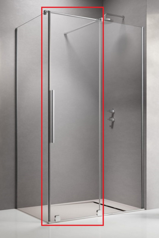 Створення душових дверей Radaway Furo KDJ 62.2х200 см розсувна права хром/прозоре скло 10104622-01-01R