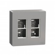 Блок відкритого монтажу Schneider Electric Unica New Unica System + 2х2 алюміній NU122430