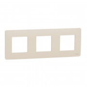 3-постова рамка Schneider Electric Unica New Unica Studio термопластик бежевий NU200644