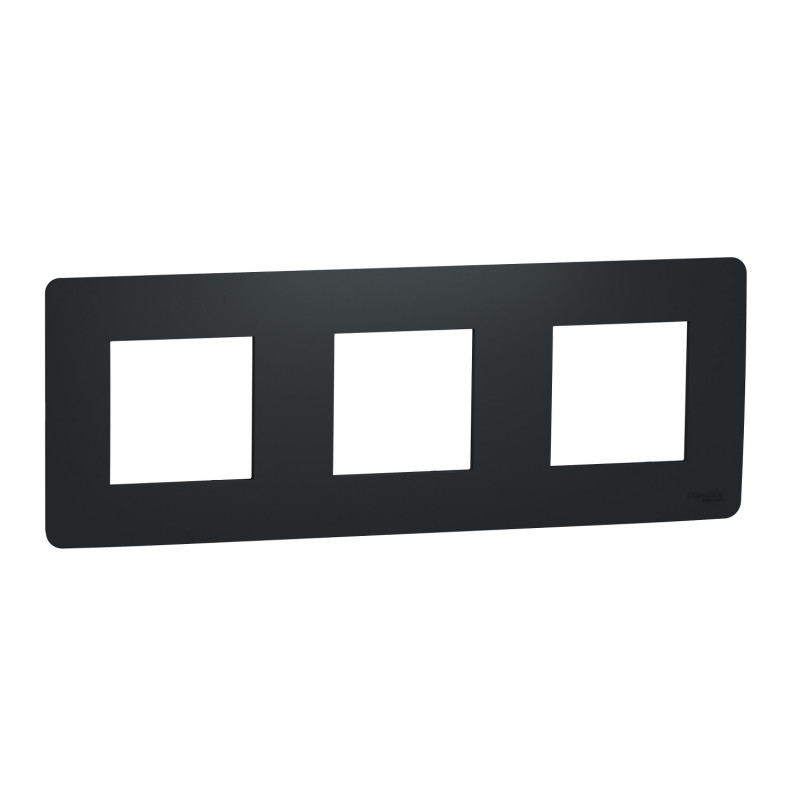 Рамка 3-постовая Schneider Electric Unica New Unica Studio термопластик антрацит NU200654