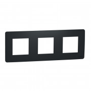 Рамка 3-постовая Schneider Electric Unica New Unica Studio термопластик антрацит NU200654