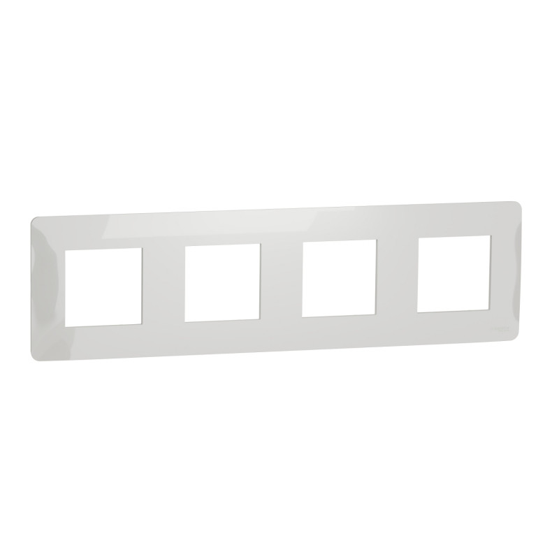Рамка 4-постовая Schneider Electric Unica New Unica Studio термопластик белый NU200818