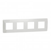 Рамка 4-постовая Schneider Electric Unica New Unica Studio термопластик белый NU200818