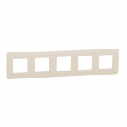 Рамка 5-постовая Schneider Electric Unica New Unica Studio термопластик бежевый NU201044