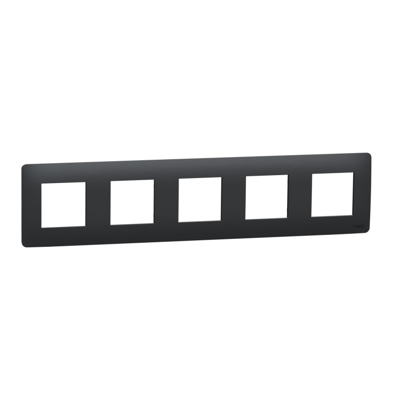 Рамка 5-постовая Schneider Electric Unica New Unica Studio термопластик антрацит NU201054