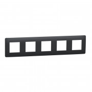Рамка 5-постовая Schneider Electric Unica New Unica Studio термопластик антрацит NU201054