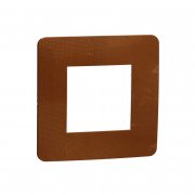 Рамка 1-постовая Schneider Electric Unica New Studio Color медь/белый NU280257