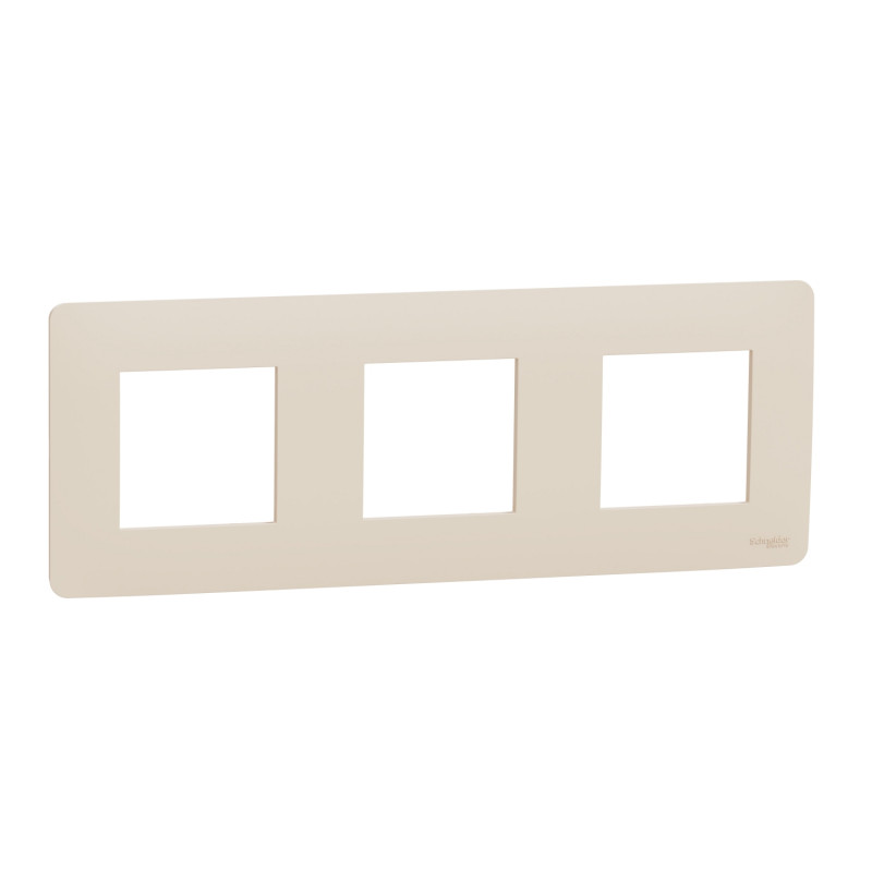 Рамка 3-постовая Schneider Electric Unica New Unica Studio термопластик бежевый NU200644