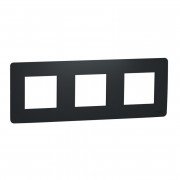 Рамка 3-постовая Schneider Electric Unica New Unica Studio термопластик антрацит NU200654