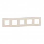Рамка 5-постовая Schneider Electric Unica New Unica Studio термопластик бежевый NU201044