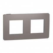 Рамка 2-постовая Schneider Electric Unica New Studio Color шоколад/антрацит NU280417