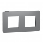 Рамка 2-постова Schneider Electric Unica New Studio Color димчасто-сірий/антрацит NU280422