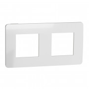 Рамка 2-постова Schneider Electric Unica New Studio Color хром/білий NU280455