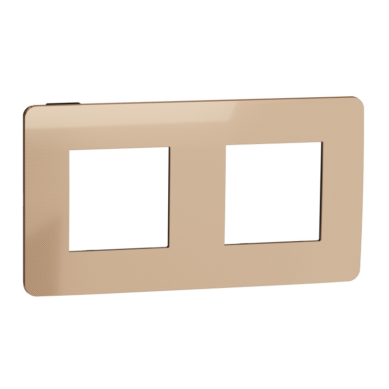 Рамка 2-постовая Schneider Electric Unica New Studio Color медь/антрацит NU280458