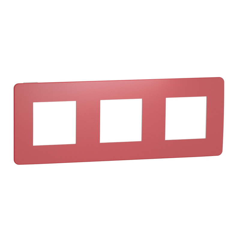 Рамка 3-постовая Schneider Electric Unica New Studio Color красный/белый NU280613