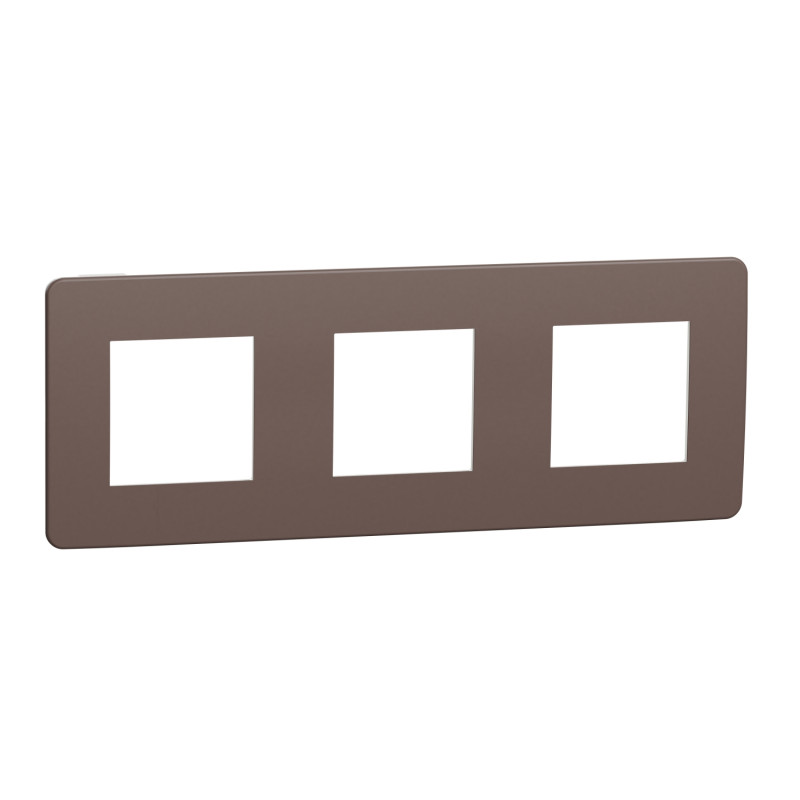 Рамка 3-постовая Schneider Electric Unica New Studio Color шоколад/белый NU280616