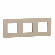 Рамка 3-постовая Schneider Electric Unica New Studio Color песочный/антрацит NU280628