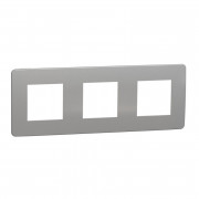 Рамка 3-постовая Schneider Electric Unica New Studio Color хром/белый NU280655
