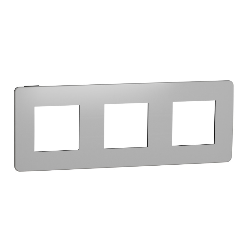 Рамка 3-постовая Schneider Electric Unica New Studio Color хром/антрацит NU280656