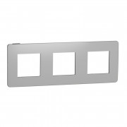 Рамка 3-постова Schneider Electric Unica New Studio Color хром/антрацит NU280656