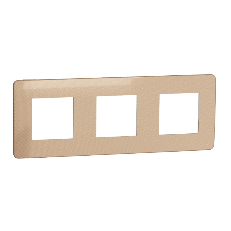 Рамка 3-постовая Schneider Electric Unica New Studio Color медь/белый NU280657